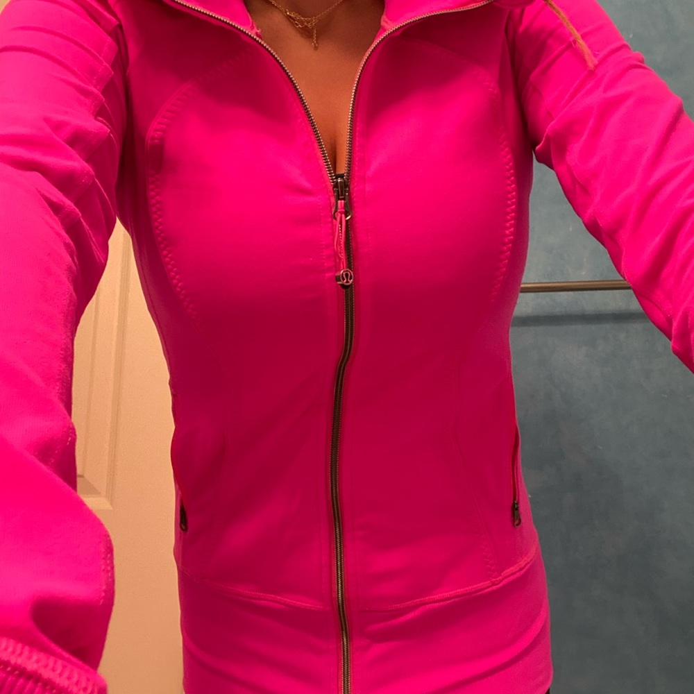 Lululemon hot pink zip up sweatshirt